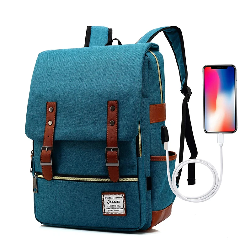 

Hot Selling New Computer Backpack Personalized Retro Men's Women's Outdoor Canvas Large Travel Bag Fashion Backpack with USB XL