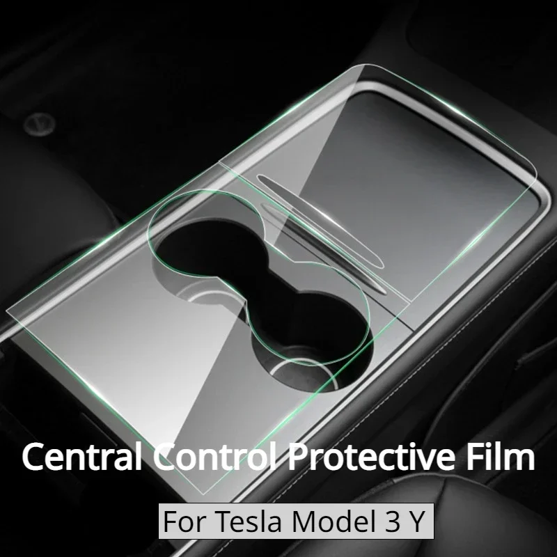 For Tesla Model 3 Y Central Control Protective Film Center Console Panel Anti-scratch Sticker TPU Film Car Accessories 2021-2023