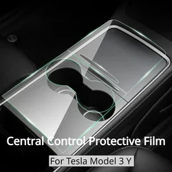 TPU controle central película protetora, painel do console central, etiqueta anti-risco, acessórios do carro, Tesla modelo 3 Y, 2021-2023