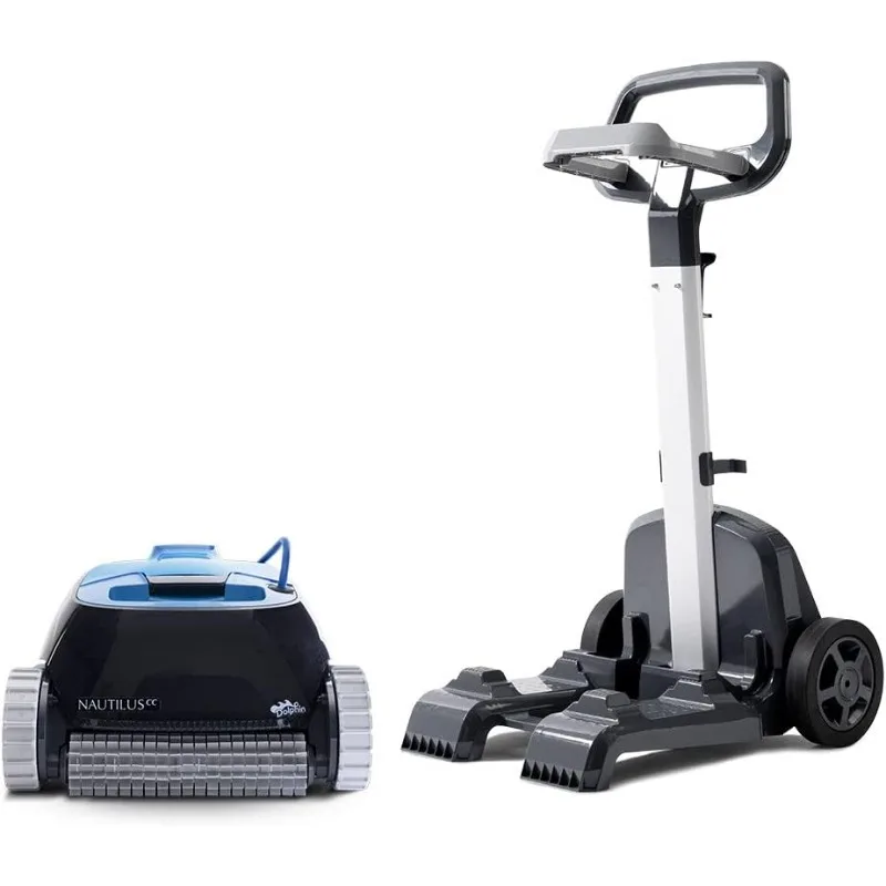 

Dolphin Nautilus CC Automatic Robotic Pool Vacuum Cleaner, Always Cleaning, Never Charging, Includes Caddy for Easy Transport