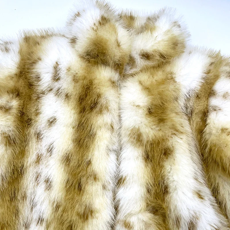 Mink Faux Fur Coat for Women Thick Warm Spotted Leopard Printed Vintage Short Fluffy Jacket Eco Fur Coat Winter Overcoat Female