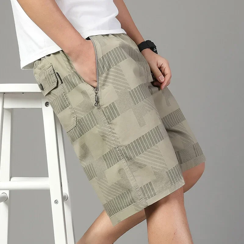 

Мужские летние шорты большого размера: легкие, дышащие, для активного отдыха, пляжа, повседневные, из хлопка, свободного кроя