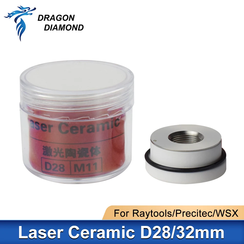 

Laser Ceramic Ring Laser Nozzles Holder 28/32mm For Raytools WSX Precitec HSG HANS DNE Fiber Laser Cutting Head