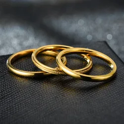 3-piece Fashion Free Dainty Rings Stainless Steel Gold Color Knuckle Rings For Lady Waterproof Minimalist Jewelry For Women Gift