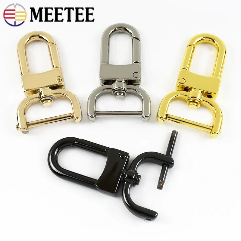 

2/5Pcs Meetee 13-26mm Metal Buckle for Bag Strap Removable Screw Clasp Swivel Lobster Buckles Replacement Snap Hooks Accessories