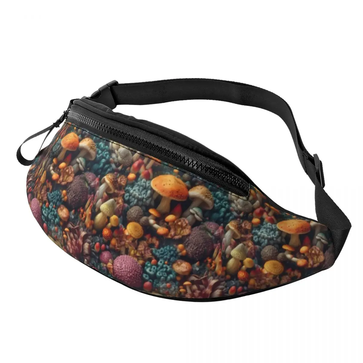 

Custom Wild Mushrooms Collection Fanny Pack for Women Men Fashion Crossbody Waist Bag Cycling Camping Phone Money Pouch