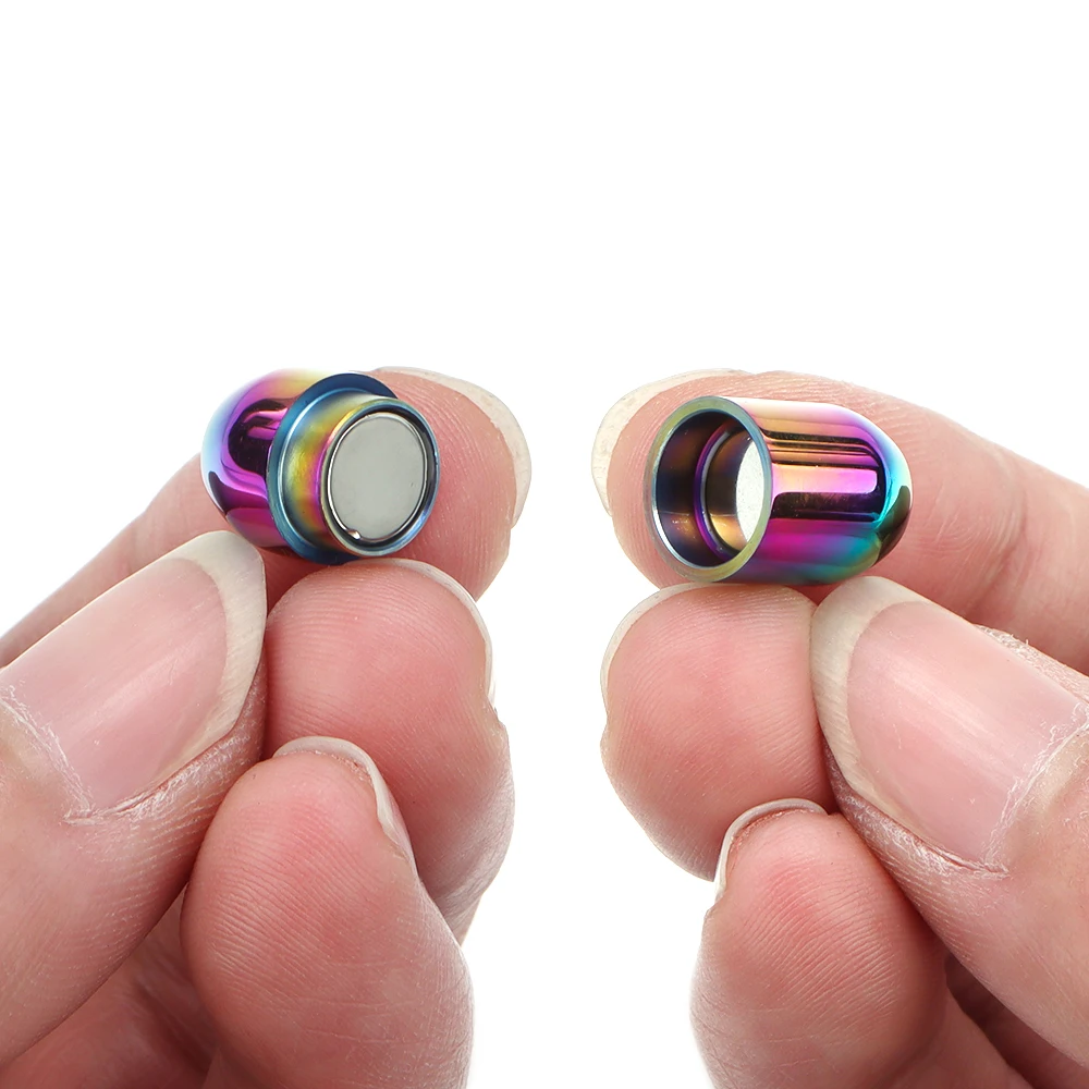 2 stücke bunte Edelstahl Magnet verschlüsse Leders chnur Armband Anschlüsse End verschluss Magnets chnalle DIY Schmuck herstellung – Detail 3