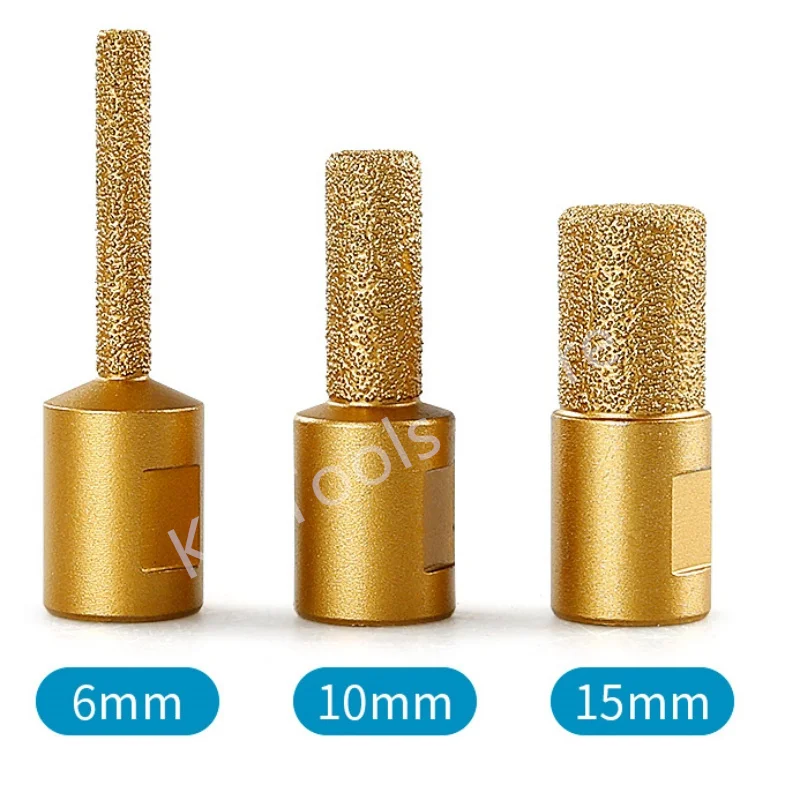 M10 Vacuum Brazed Diamond Stone Core Drill Bit Slotting Trimming Tool Angle Grinder Clearing Granite Marble Brick Profile Router