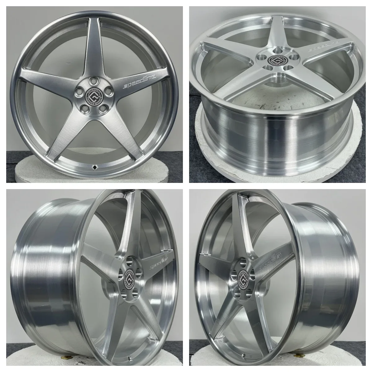 Factory Direct Customized  PCD 5x108 Brushed Silver Precision Milled Lettering Hot Sale Bus Wheel Forged Wheel BBS Wheel