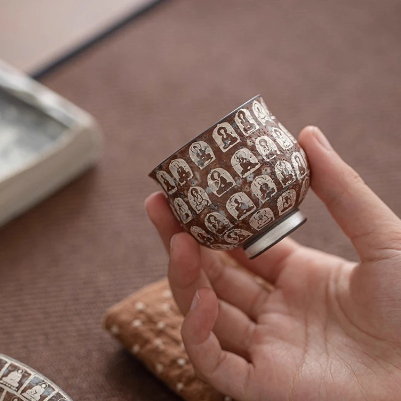 

Дуньхуан фреска Wanfo мастер чашка керамическая изысканная личная специальная женская высококачественная чайная чашка