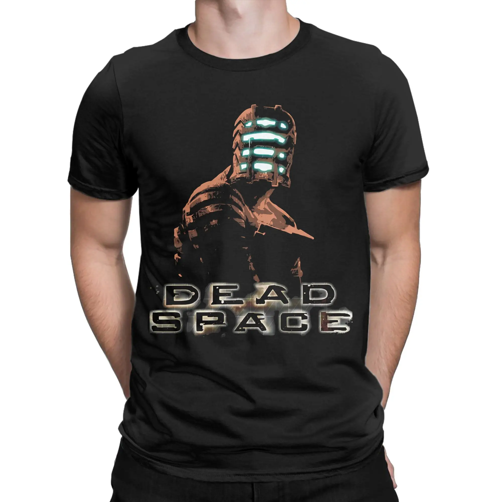 Vintage Dead Space Isaac   T-Shirt Men Round Neck Short Sleeve Clothing  100%Cotton Summer Top Tee