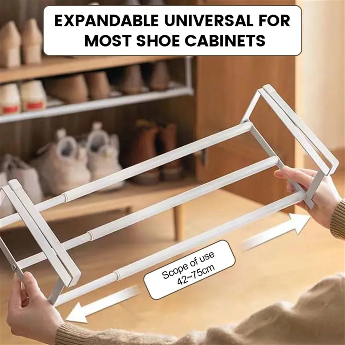 Hot sale Shoe Rack Retractable Shoe Cabinet Layered Partition Holders Home Neatening Storage Rack Portable Space-Saving B