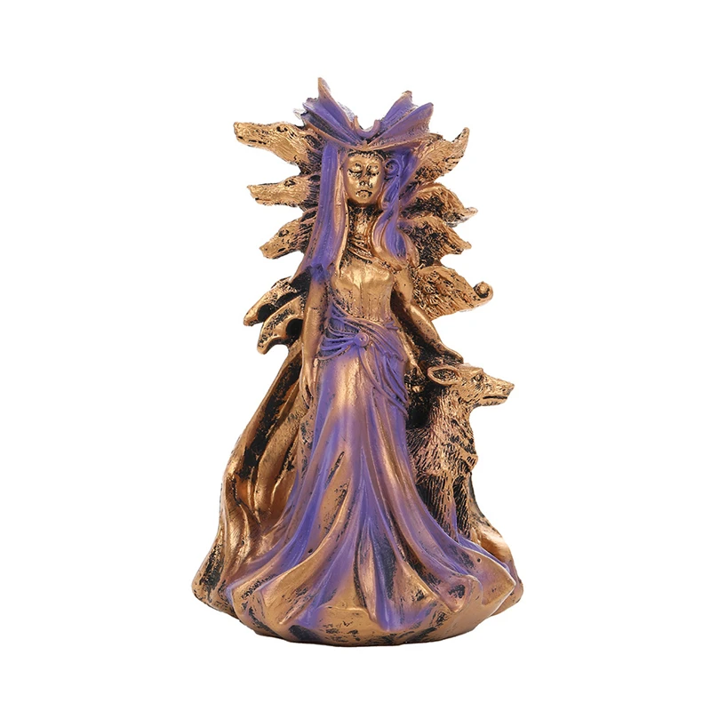 Hecate Greek Goddess Of Magic With Her Hounds Statue Figurine Modern Art Resin Witch Hound Sculpture Home Living Room Decoration