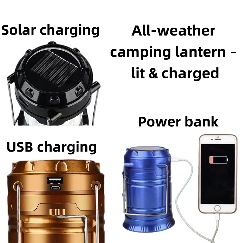 Solar LED Portable Tent Lamp 5