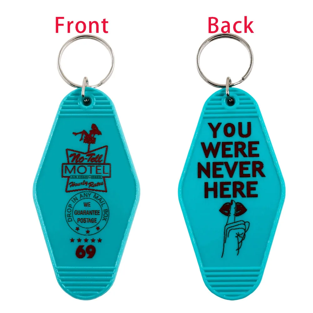 لا أخبر موتال ريترو موتيل المفاتيح أنت لم أبدًا هنا حلقة رئيسية قلادة أكريليك عتيقة