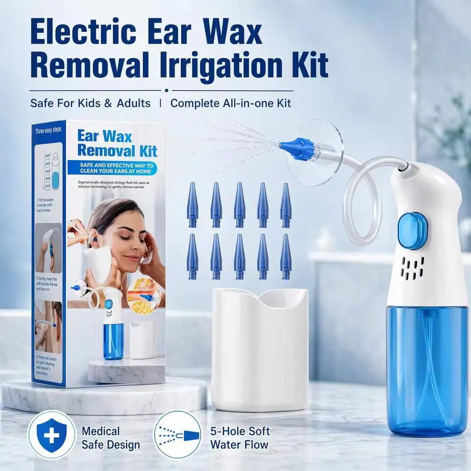 Ear Wax Removal Kit, Manual Ear Irrigation Flushing System, Safe Effective Ear Cleaner Ear Cleaning Kit For Adults Kids Home Ear