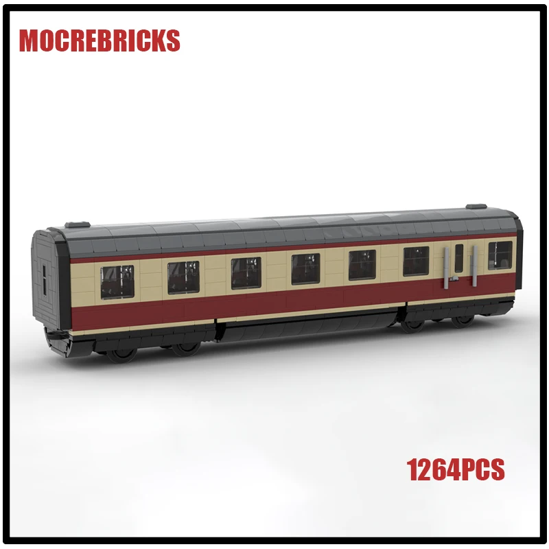 Diesel Locomotive BR 601 Railway Carriage Group Trains MOC Building Blocks Assembly Small Particles Model Kid's DIY Toys Gifts