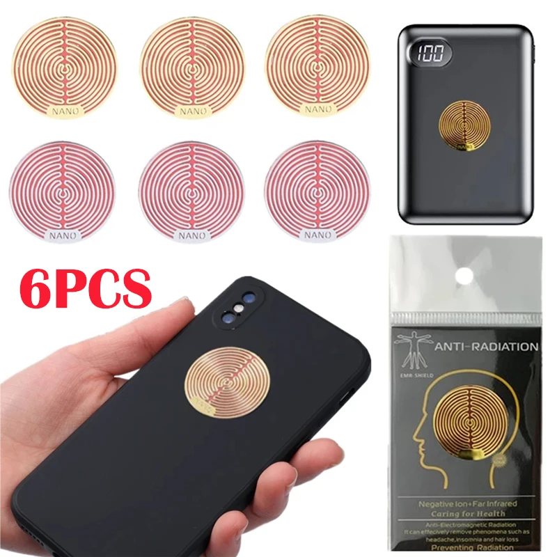 6 adet EMF koruma anti-radyasyon çıkartmaları cep telefonu kalkanları akıllı telefon dizüstü bilgisayarlar bilgisayar IPad ve tüm elektronik cihazlar için