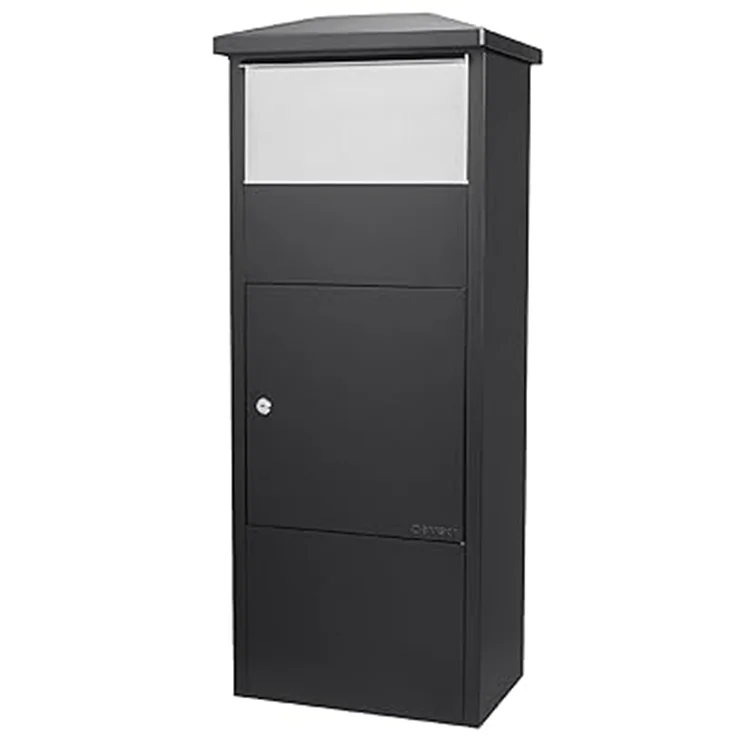 

Outdoor Steel Newspaper Letter Drop Box Outdoor Mailbox With Large Capacity Waterproof Secure Parcel Delivery Box