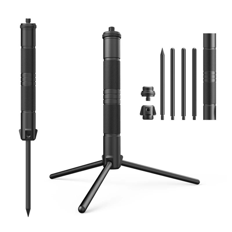 

Compact Portable Tripod Lighting Stand with Stakes for Camera, Lantern , Phone Y1QE