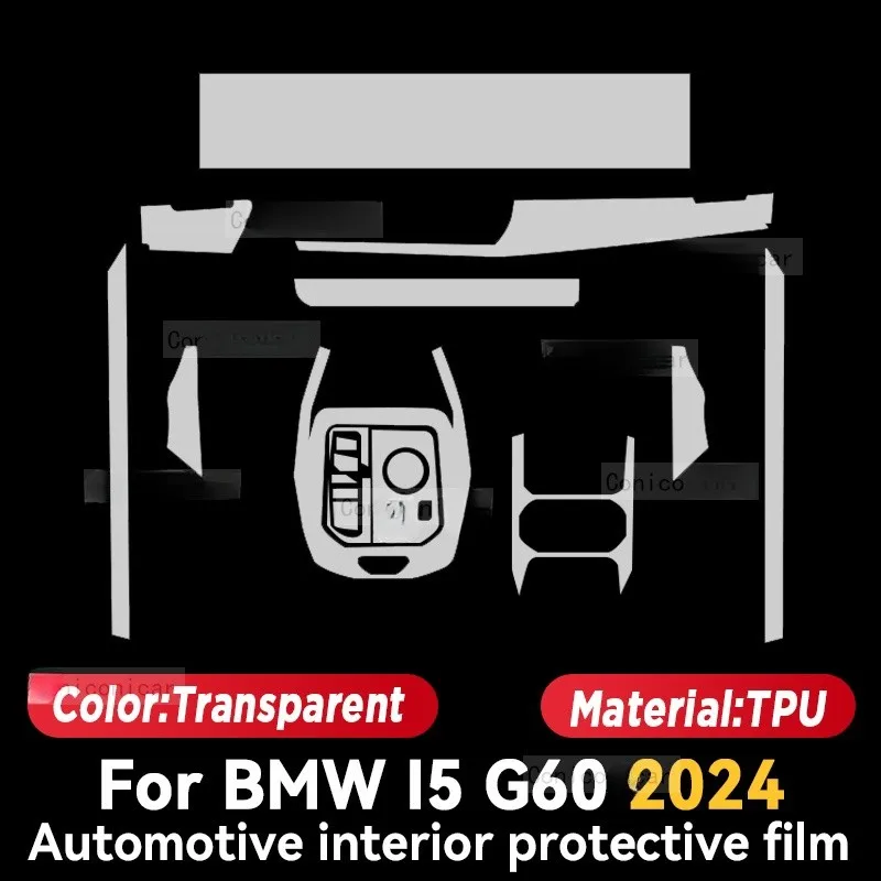 For BMW I5 G60 2023 2024 Gearbox Panel Dashboard Navigation Automotive Interior Protective Film Anti-Scratch Accessories