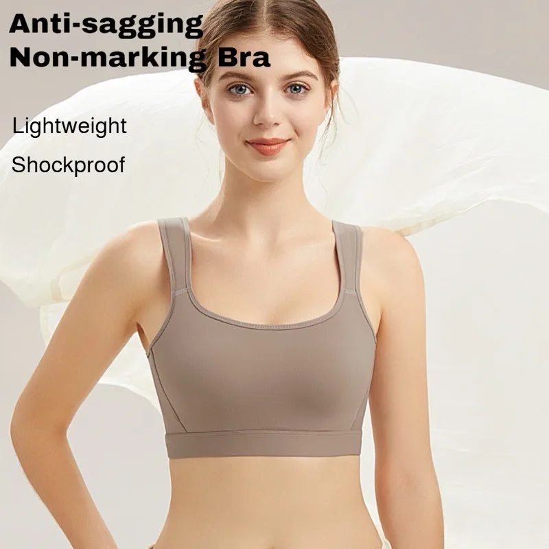 

BreliraBig Breasts Look Маленький бюстгальтер Тонкий тонкий бюстгальтер с полной чашкой Непровисающий беспроводной мягкий бесшовный спортивный женский бюстгальтер