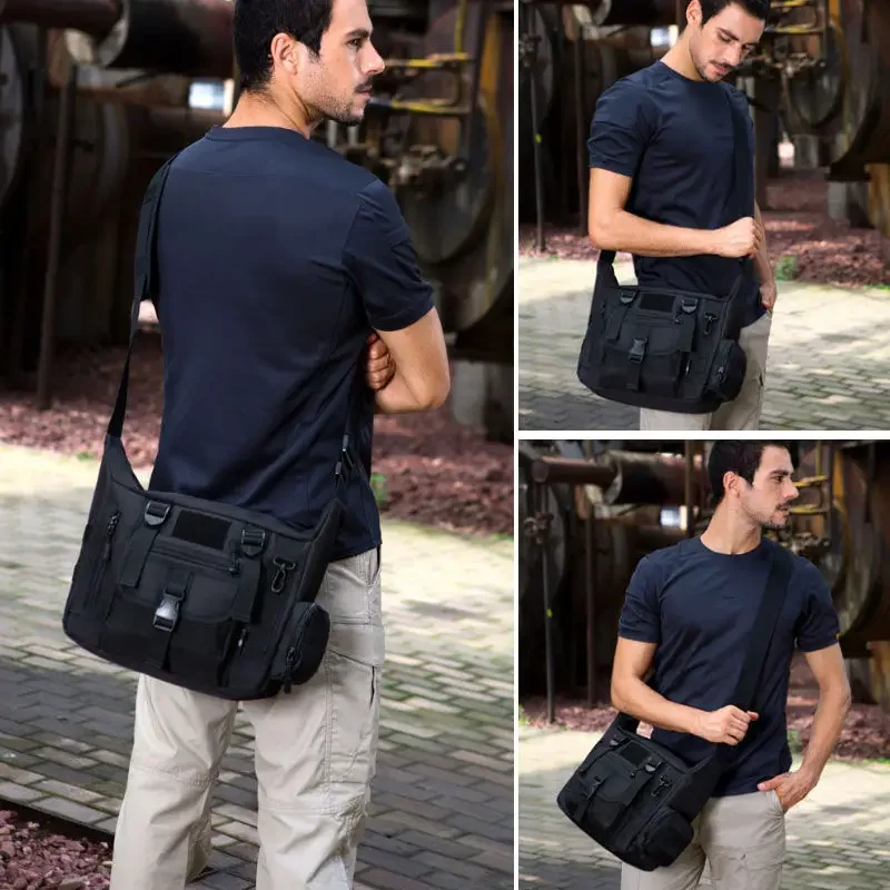 14Inch Laptop Shoulder Bag Men Sports Bags Man Military Tactical Single Backpack Men's A4 Document Molle Messenger Crossbody bag view 2