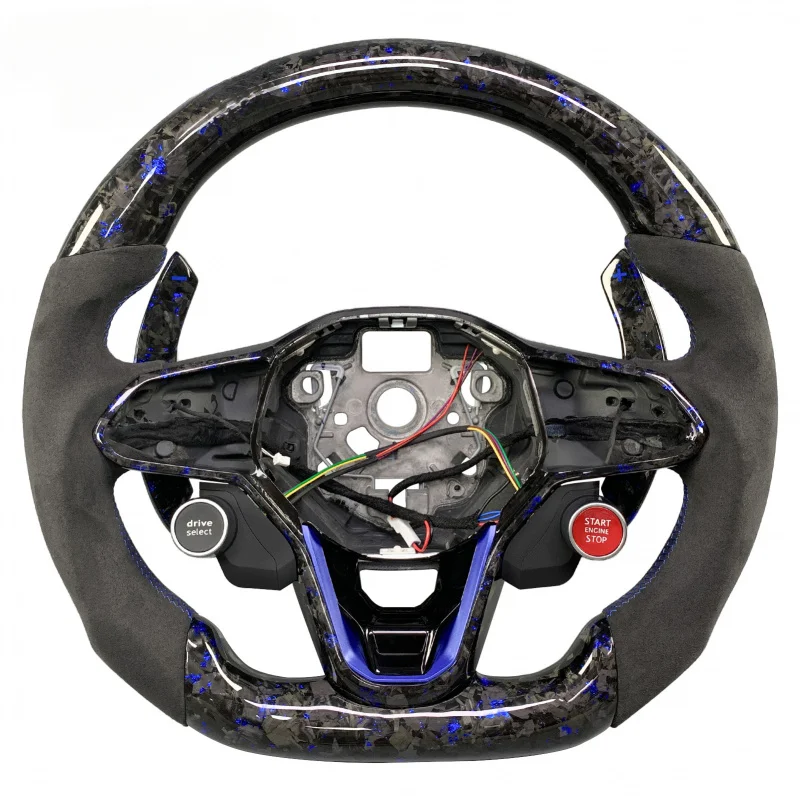 Volante esportivo personalizado de fibra de carbono, para volkswagen mk8 golf 8 gti/r/tneeg/jetta/cc/passat 2020-2025