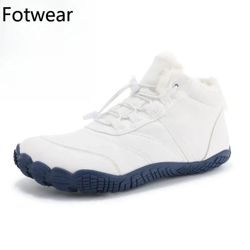 

Теплые плюшевые зимние ботинки, мужские зимние ботильоны большого размера 36-47, нескользящая уличная походная обувь, повседневные кроссовки унисекс, прочные