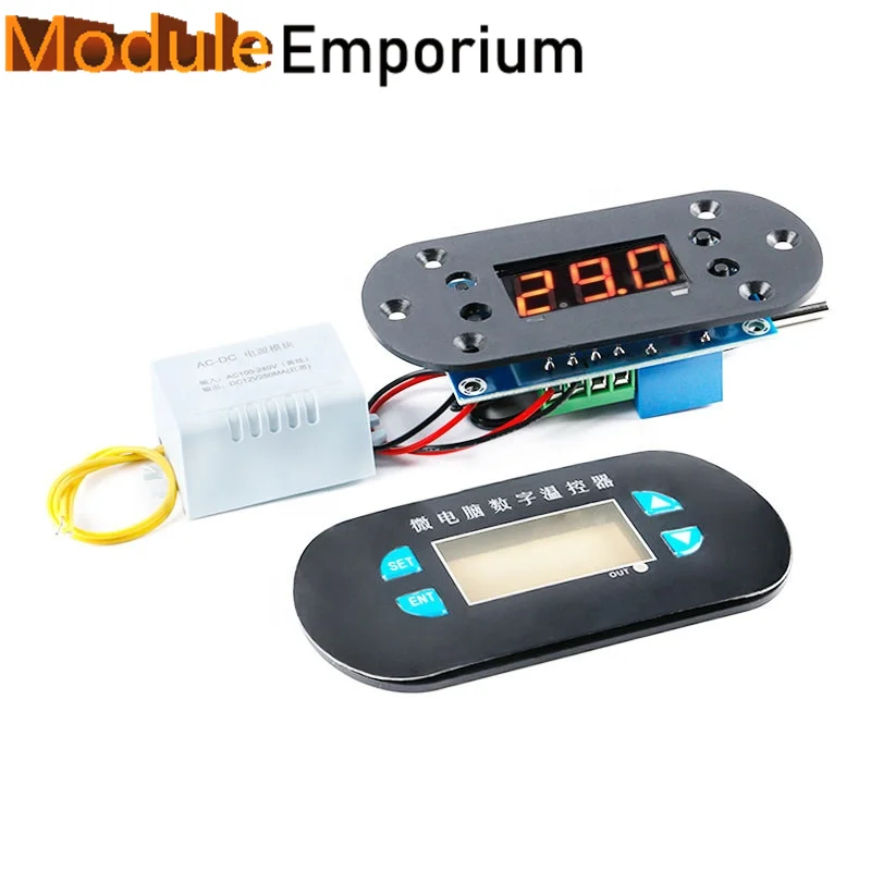 Interruttore di controllo della temperatura luce rossa Display digitale regolabile regolatore di temperatura digitale 12V 24V 220V termostato