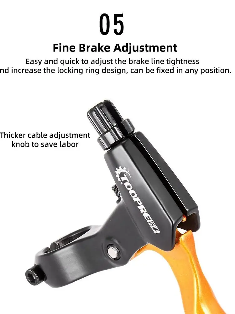 AliExpress TOOPRE FR5 Aluminum Alloy Bicycle Brake Handle Grips For MTB Road Bike Colorful Brake Levers Kids Brake Levers Universal