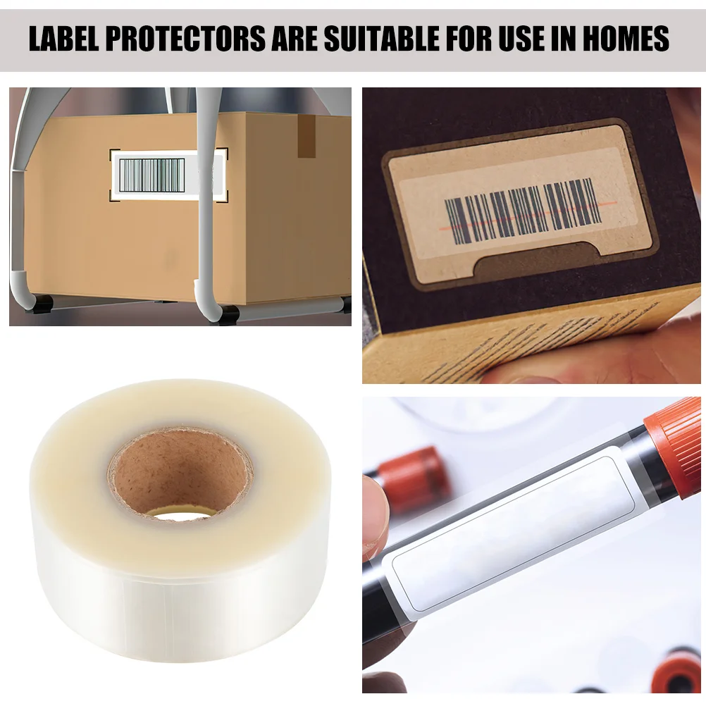 Label Protector Tape Barcode Labels Stickers Library Protectors Clear Protective Film Self-adhesive Numbers Waterproof Pvc Book