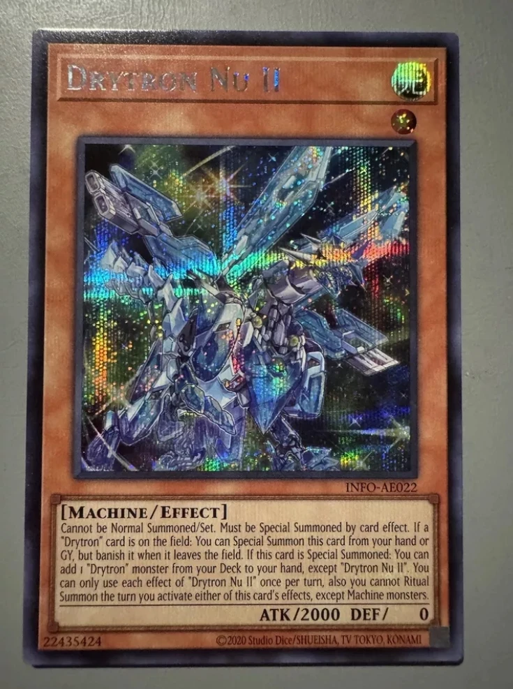 

Yugioh KONAMI Duel Monsters INFO-AE022 Drytron Nu II Secret Rare Asian English Collection Mint Card