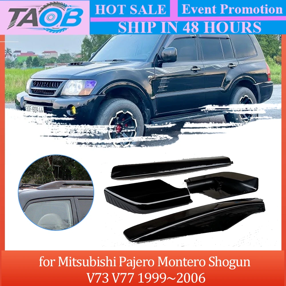 Car Roof Rack Cover for Mitsubishi Pajero Montero Shogun V73 V77 1999~2006 Luggage Bar Part Rail End Cap Trim Shell Accessories