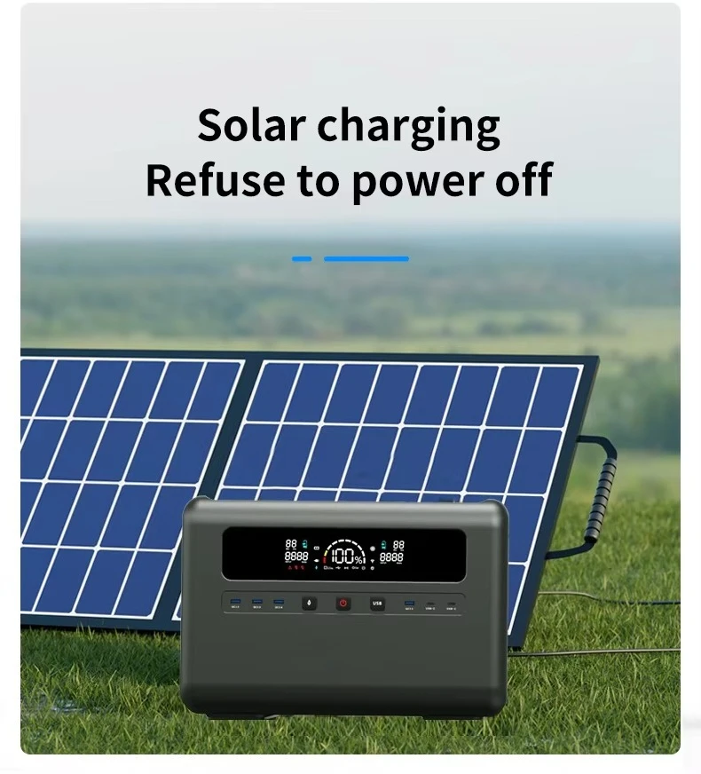 

Off Grid 220v Home Outdoor High Capacity Power Bank 3kw Portable Camping Solar Generator Pure Sine Wave 3000w Power Station