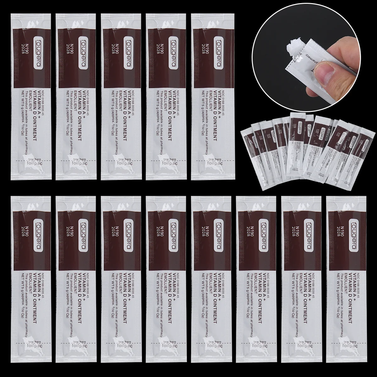100pcs/pack Tattoo Aftercare Cream Fougera Vitamin Ointment Care Supplies Recovery Vitamin A&D Repairing Healing Cream