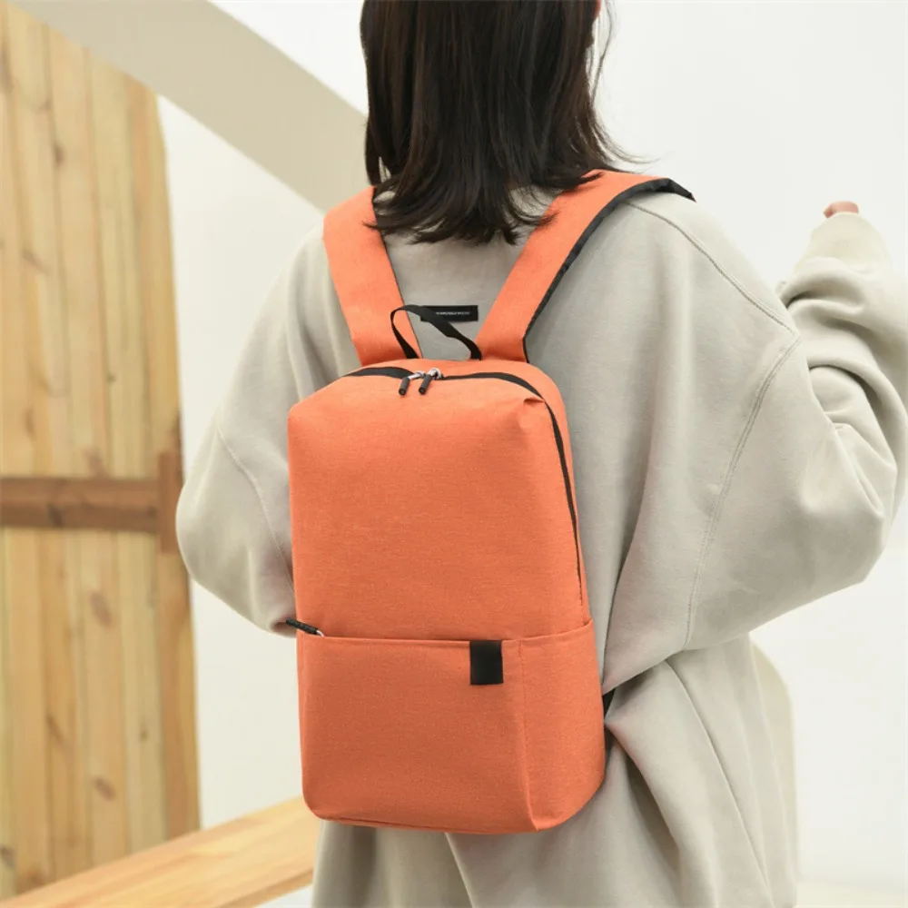 Solid Color Small Backpack Casual Large Capacity Waterproof Book Bags Schoolbag Travel Bag School Bags Teenagers