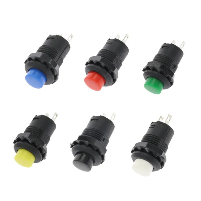 12mm Lock Latching OFF- ON Push Button Switch maintained fixed pushbutton switches Self-Lock button