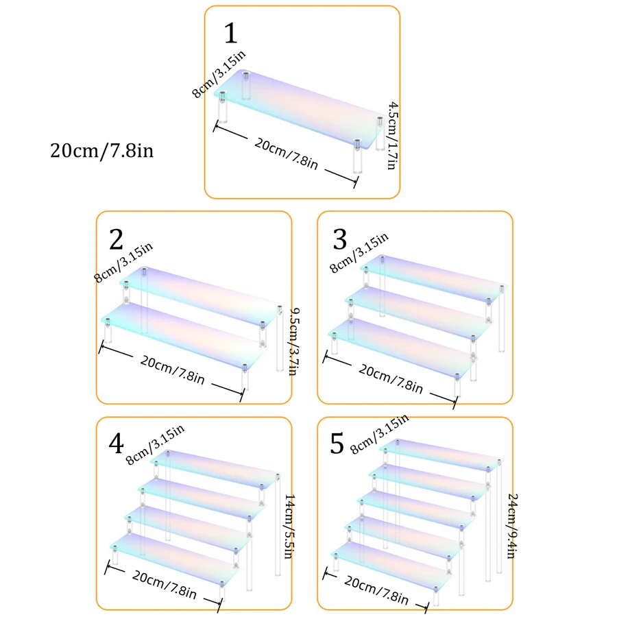 1/2/3/4/5 Layers Display Stand for Cosmetics Perfume Jewelry Colorful Storage Rack Multifunctional Desktop Sundries Organizer