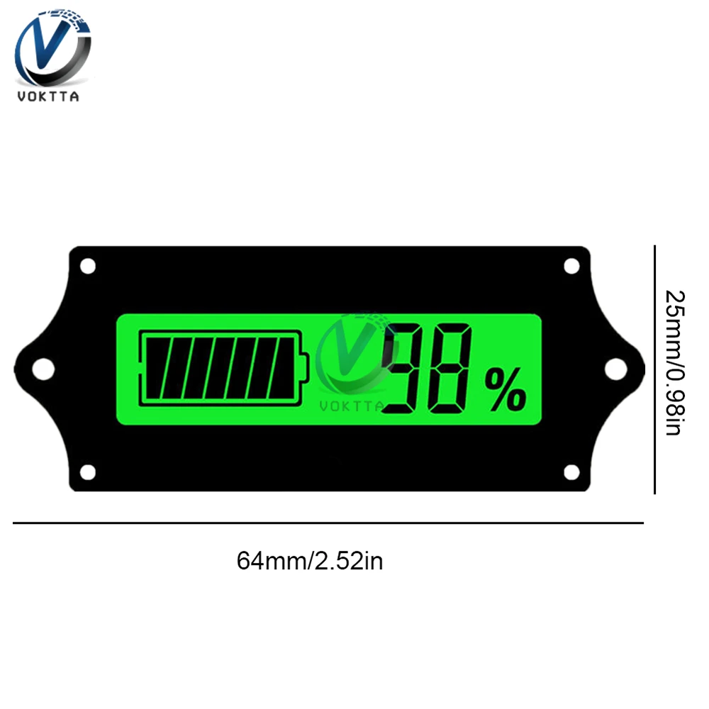Imagem -06 - Voltímetro Digital com Indicador de Capacidade da Bateria de Lítio Testador de Tensão Testador de Capacidade da Bateria Monitor de Nível de Bateria dc 663v
