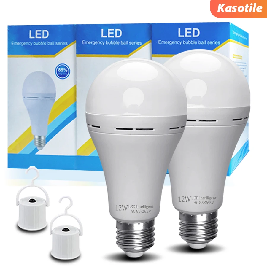 

Перезаряжаемая светодиодная аварийная лампа E27, 12 Вт, высокая яркость, портативный уличный светильник для кемпинга, рыбалки, аварийного освещения