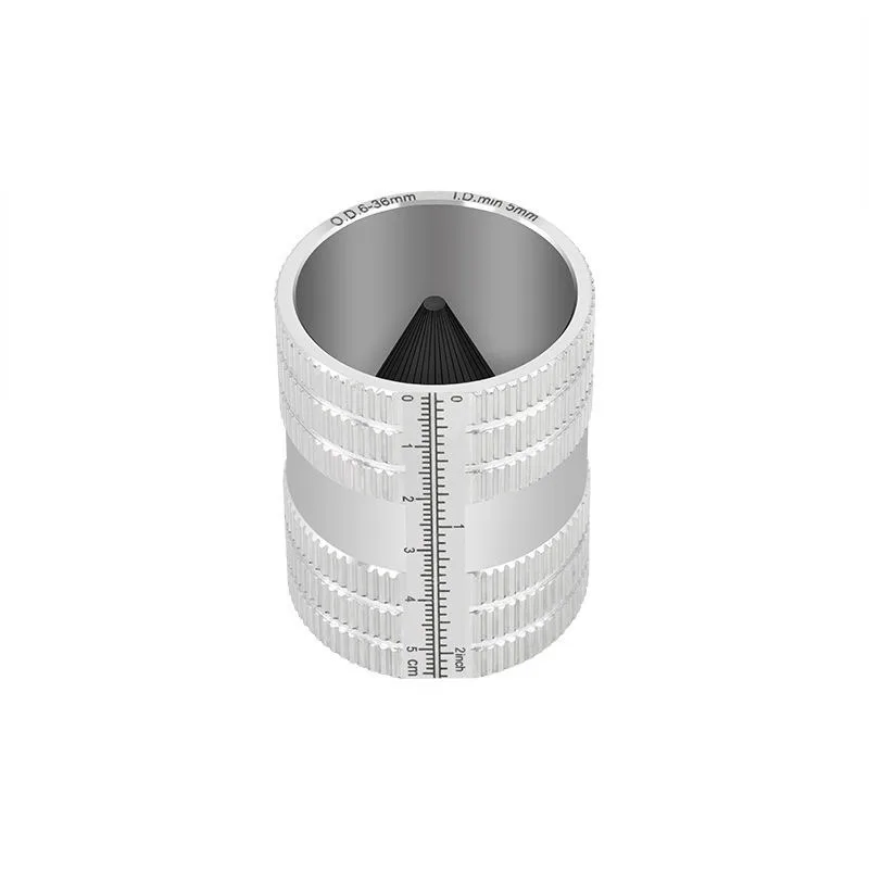 Stainless Steel Tube Scraper Inner and Outer Foot Reverser Edge Trimming Knife Aluminum Alloy with Scale