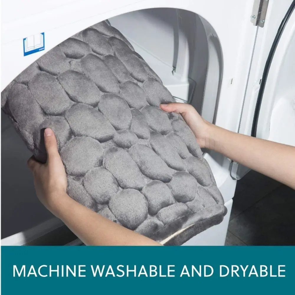 Cobblestone Embossed Bath Mat Non-slip Carpets Water Absorption Washable Bathtub Floor Rug Shower Doormat Bathroom Decor