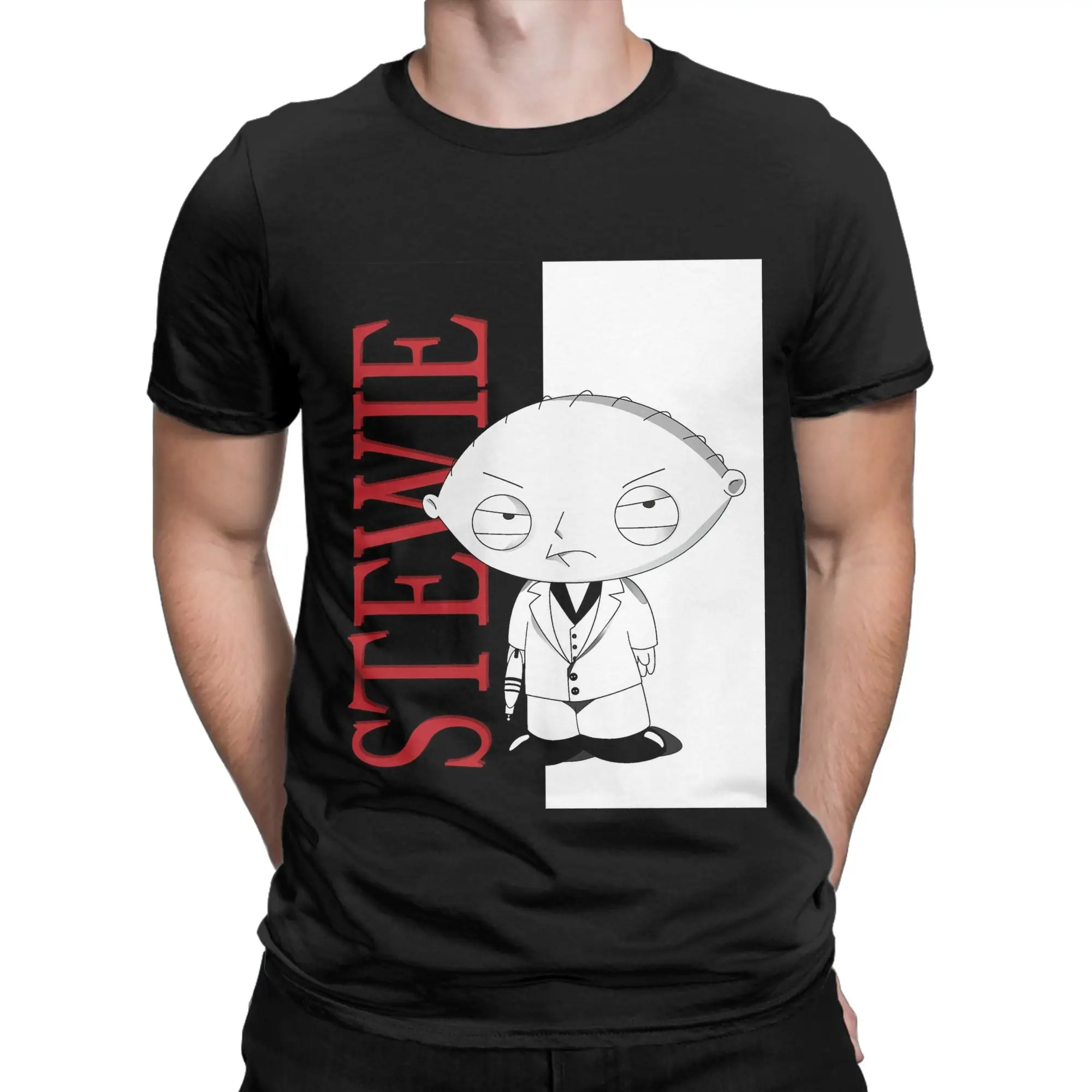 Family Guy Stewie Mafia F Novelty 100% Cotton T-Shirt Family Guy Tees Tops For Men
