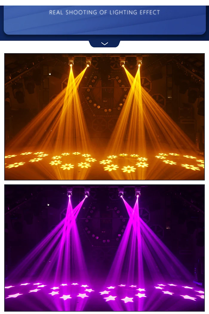 NEUE 100W LED Muster Strobe Strahl Wirkung Moving Head Licht DMX512 Musik Steuerung DJ Bühne Disco Prom Party Dance floor Bar Club – Detail 4