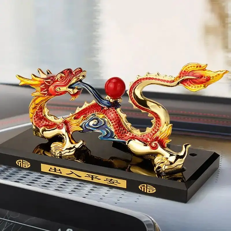 TOP GOOD HOME OFFICE Company SHOP CAR Efficacious Money Drawing thriving business Lucky Royal Dragon FENG SHUI art mascot statue