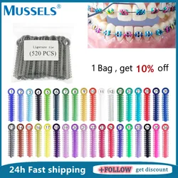 20Sticks=520PCS Dental Orthodontic Elastic Ligature Ties Rubber Bands for Brackets Braces Dentistry Elastomeric Ring Leagues Lab
