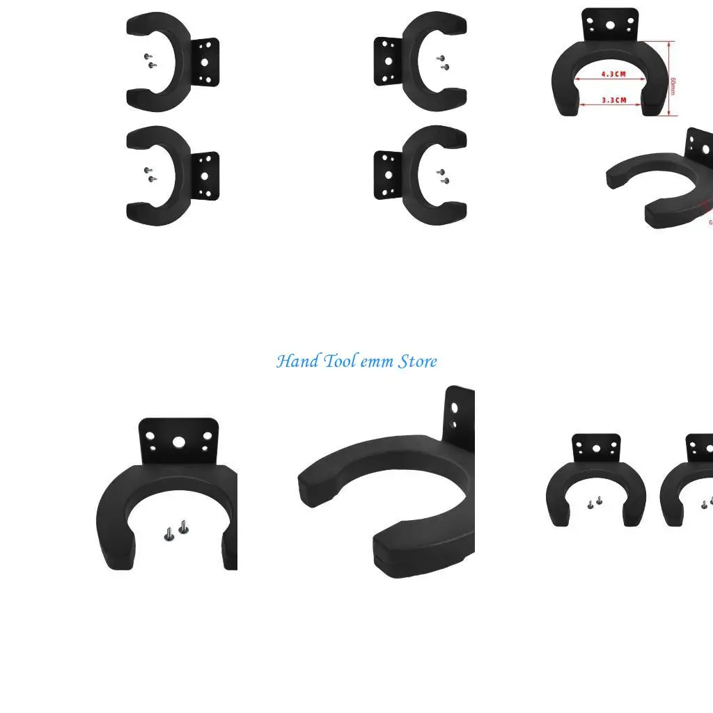 

H37F 2Pcs Microphone Holder for Mic Stand Microphone Wall Hanger Wall Mounted Mic Holder Bracket Rack Clamp for Home Office