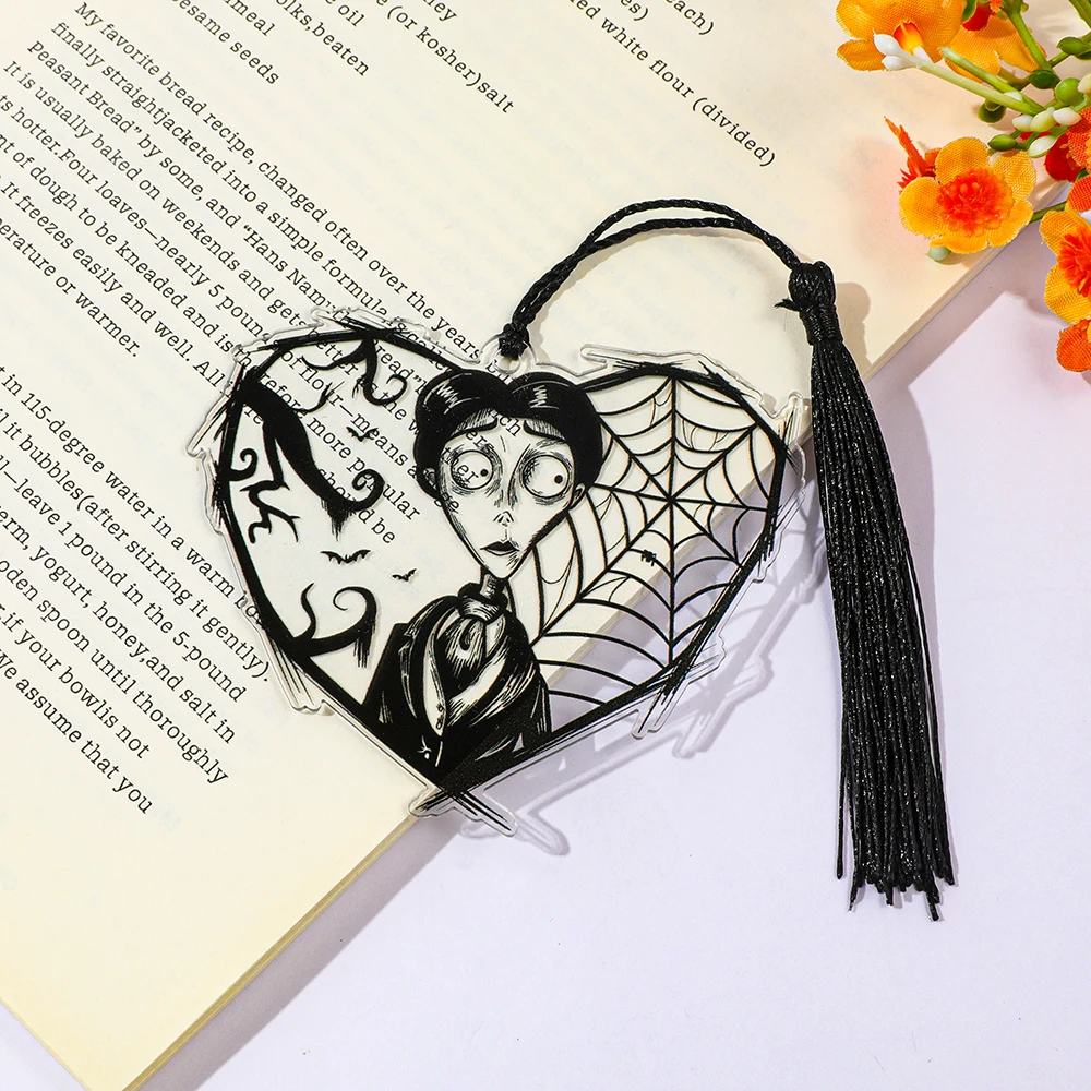 Acrylic Heart Bookmark - Zombie Bride Bookmark Animated Ahab Self-Core Reading Accessory Birthday Gift for a Friend
