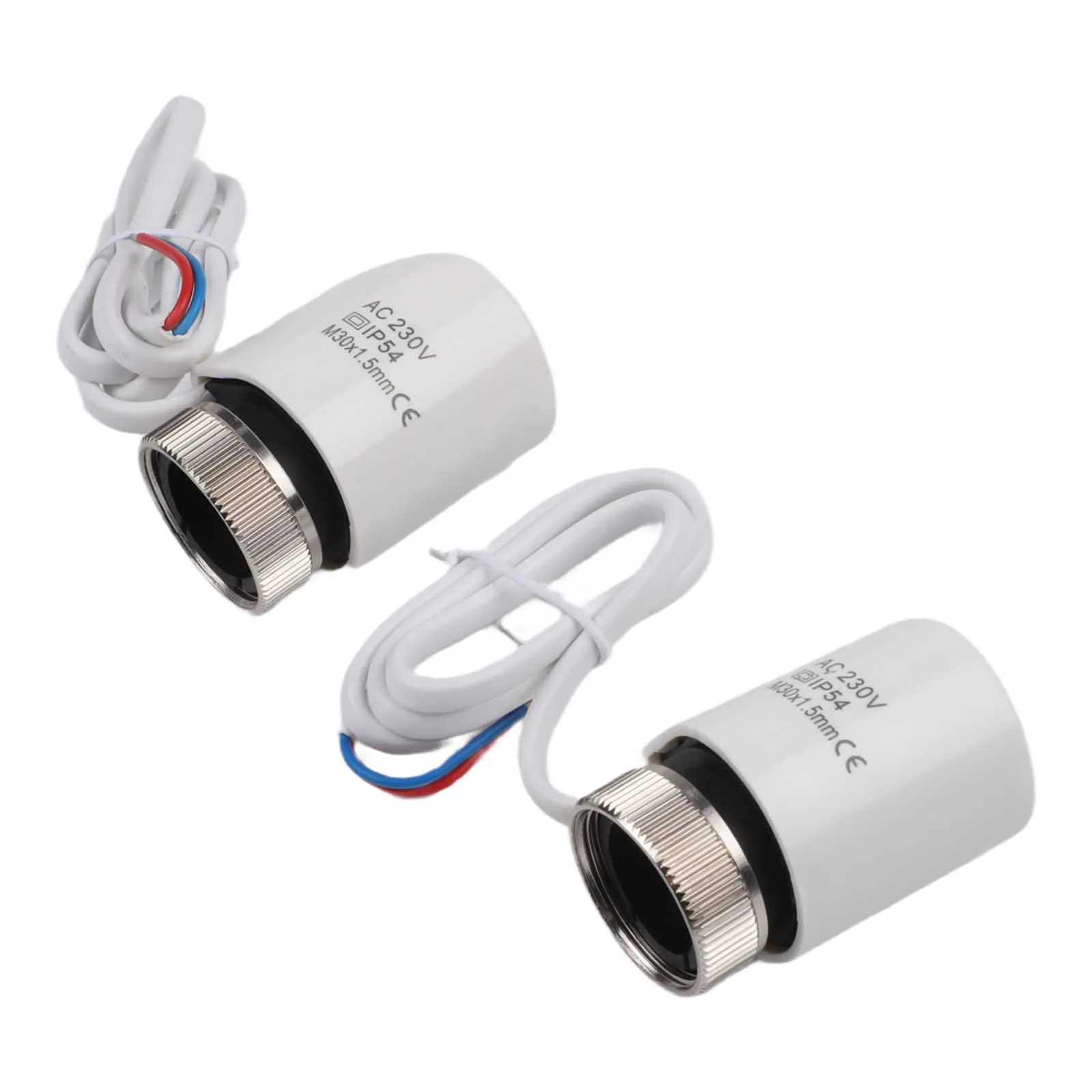 2pcs For Floor Heating Actuator AC230V Electric Thermal M30x1 5mm Thread Radiator Valve with 110N Thrust and Temperature Control
